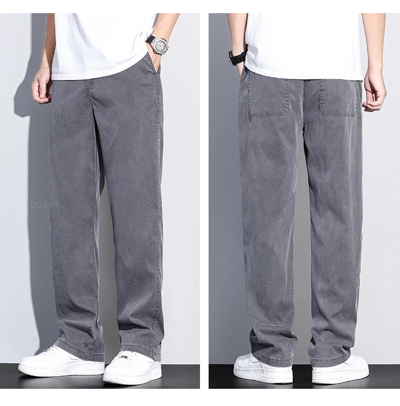 Soft Lyocell Loose Straight Jeans
