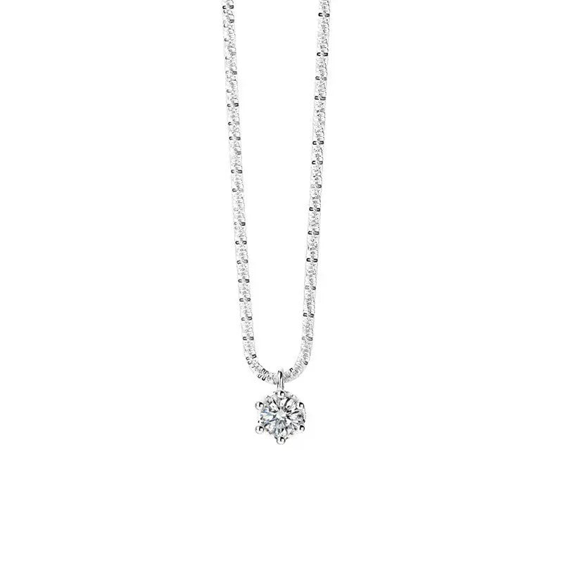 Sparkly Moissanite Pendant Necklace