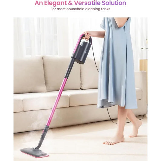 Schenley Steam Mop Cleaner with Detachable Handheld Steamer for Cleaning Hardwood, Laminate Floor, Tiles and Grout, with 7-in-1