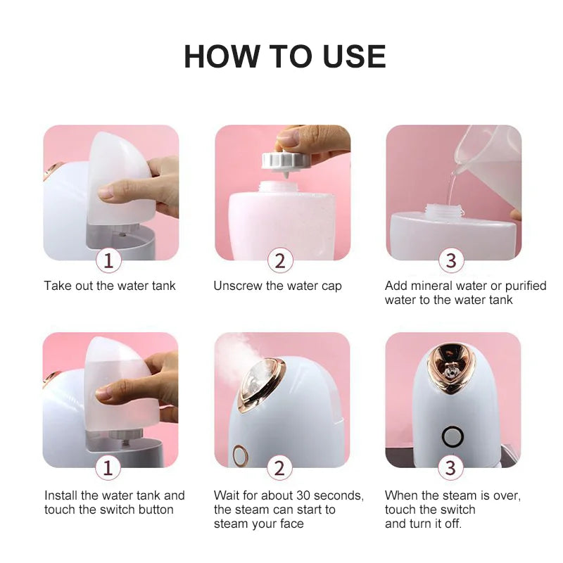 Nano Ionic Facial Steamer