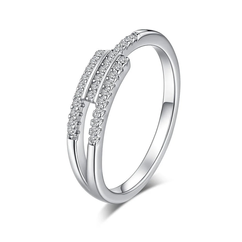 S925 Sterling Silver Moissanite Ring