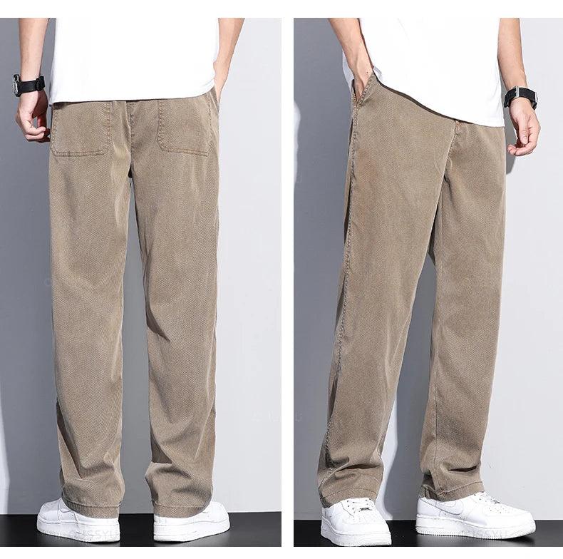 Soft Lyocell Loose Straight Jeans