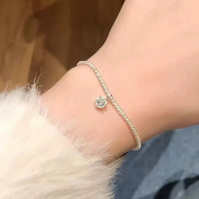 Korean Sparkling Starry Zircon Pendant Necklace For Women Jewelry 2026 Trending New Fashion Women's Silver Color Necklaces
