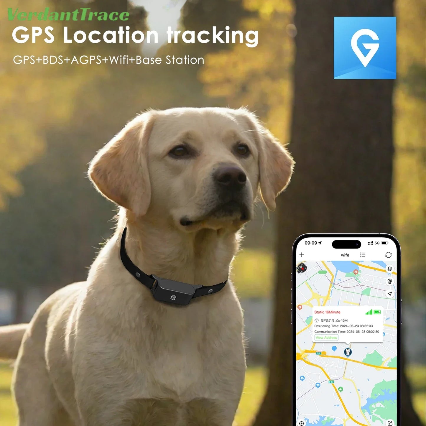 Pet Dog Cat GPS Tracker Collar