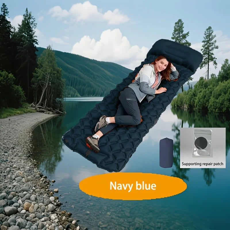 Outdoor Air Mattress, 1-Minute Quick Inflation Lightweight Portable Foldable Moisture-Proof Camping / Hiking / Picnics