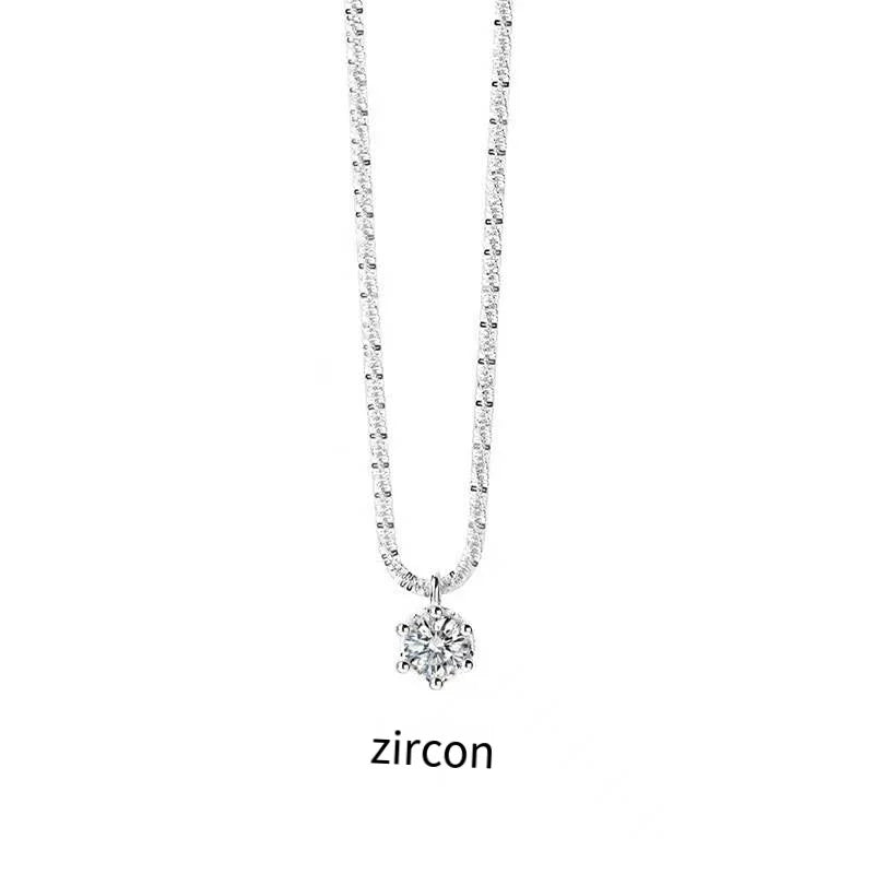 Sparkly Moissanite Pendant Necklace