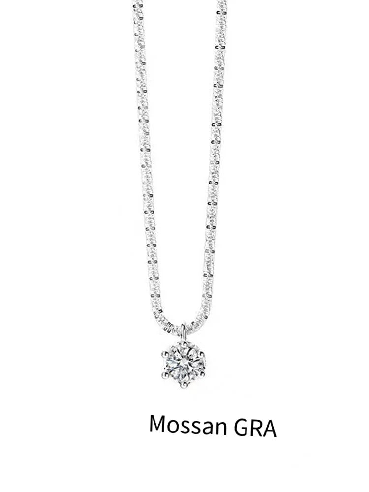 Sparkly Moissanite Pendant Necklace
