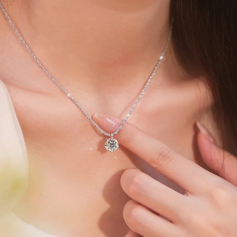 Sparkly Moissanite Pendant Necklace