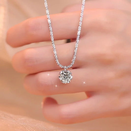 Sparkly Moissanite Pendant Necklace