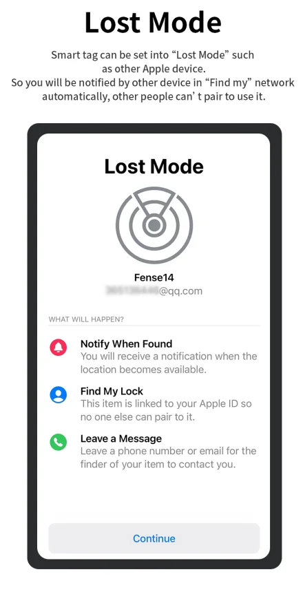 Security Bluetooth GPS Tag Based on iphone Find My app Anti-lose Tracker Sound Locate Message Reminder Alarm Key Finder
