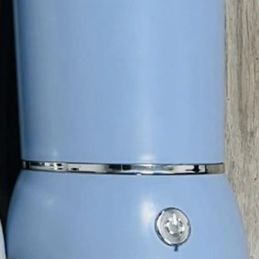 Blue automatic pet paw cleaner with power button and sleek design for easy pet paw cleaning