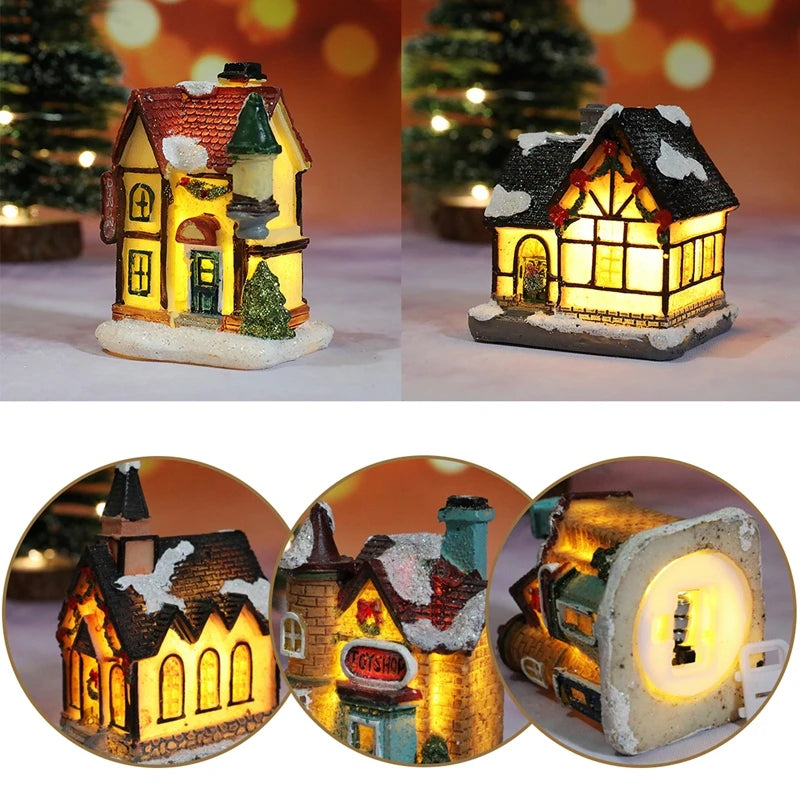 Christmas House Light Decorations For Home Ornaments Kids Xmas Gift New Year 2025 Navidad Decor Bedroom Night Light With Battery