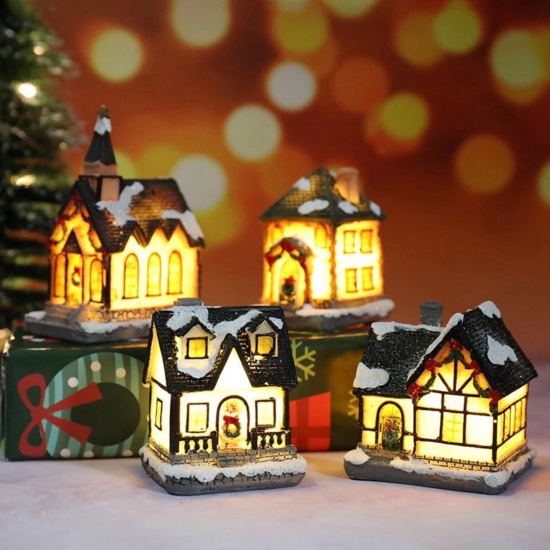 Christmas House Light Decorations For Home Ornaments Kids Xmas Gift New Year 2025 Navidad Decor Bedroom Night Light With Battery