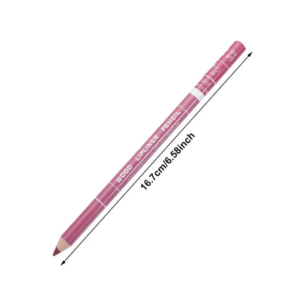 1PC Matte Natural Wood Lip liner Pen Waterproof Long Lasting Lipstick Pencil Contour Matte Lady Charming Women's Makeup Tool