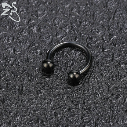 ZS 1 PC 316L Stainless Steel Nose Ring 14G 16G Nose Piercings Helix Ear Piercing Women Men Septum Rings Body Piercing  Jewelry