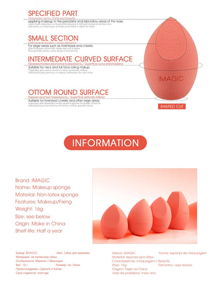 IMAGIC  Makeup Sponge Puff  Professional Cosmetic Puff For Foundation Beauty Cosmetic make up sponge Puff