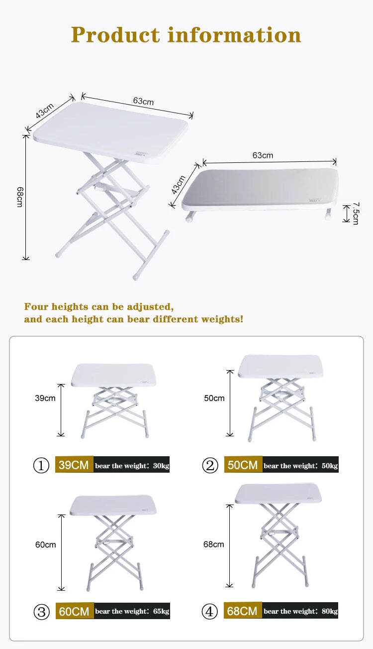 Outdoor Folding Table Portable Camping Picnic Barbecue Table Tourist Balcony Garden Table Waterproof Durable Camping Equipment