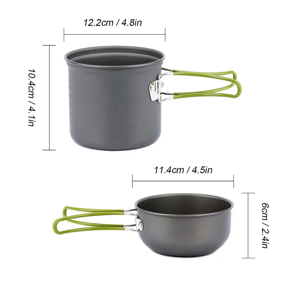 Outdoor Camping Cooking Set Optional Stove Combo Portable Cookware Tableware For Hiking Picnic Backpacking BBQ Supplies