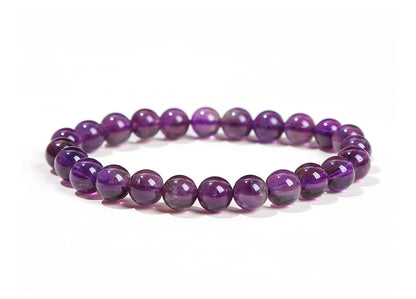 JD Natural Stone Beads Bracelet Amethyst Tiger Eye Crystal Quartz Agate Gem Beads Bangles Women Men Reiki Healling Jewelry Gift