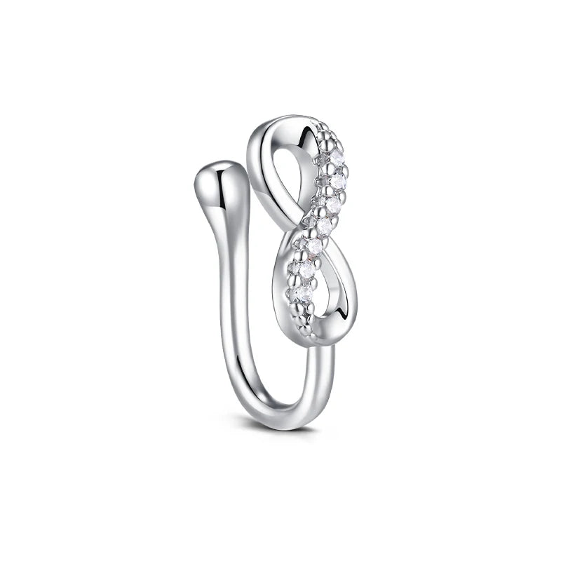 1Pcs Stainless Steel Nose Ring Hoop C Shape Septum Rings Non Piercing Ear Clip Earring Fake Nose RingsWomen Piercing Jewelry