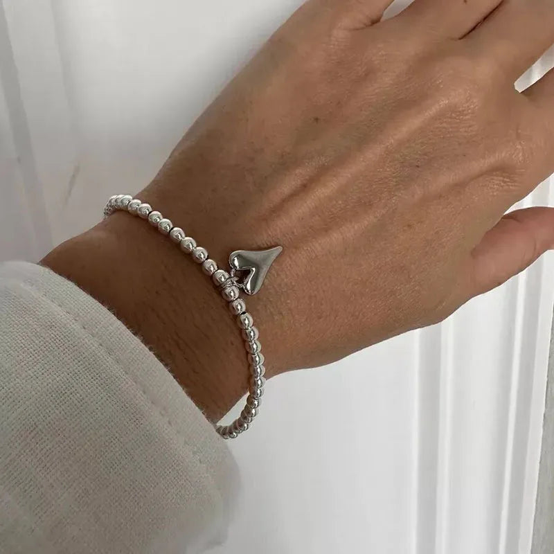 Fashion Bracelets For Women New Vintage Irregular CCB Beads Imitation Pearl Chain Jewelry Valentine's Gift B074