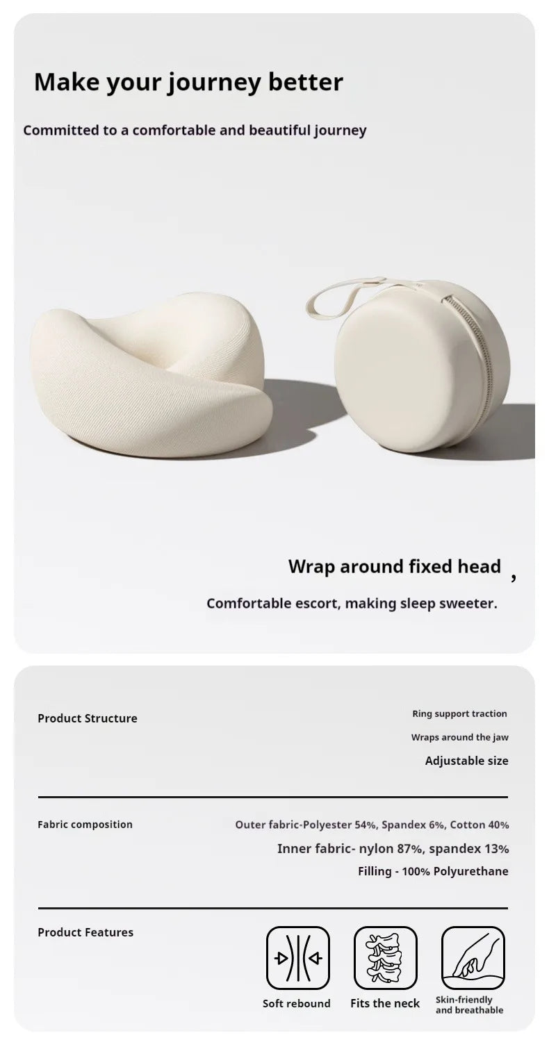 Memory Foam Neck Pillow Neck Support Pillow With Head Cushion Support Camping Neck Protect Soft Memory Foam Head Support