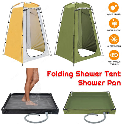 Outdoor Camping Shower Bath Tent Folding UV Protection Portable Privacy Tent