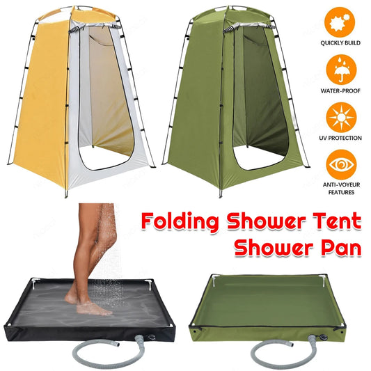Outdoor Camping Shower Bath Tent Folding UV Protection Portable Privacy Tent