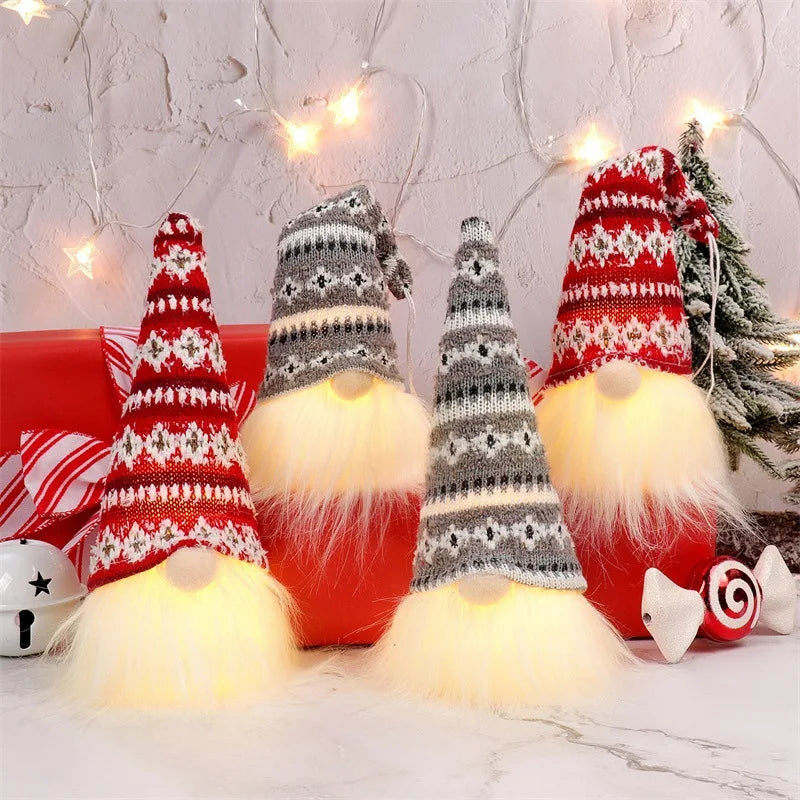 20/30cm LED Faceless Doll Elf Gnome with Lights Christmas Decoration Home Merry Christmas Navidad Children New Year Gift  2025