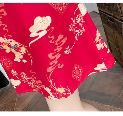 Chinese Traditional Dress Qipao for Women Fashion Vintage Lace Cheongsam Vestidos Autumn Sexy Elegant Party Wedding Clothing
