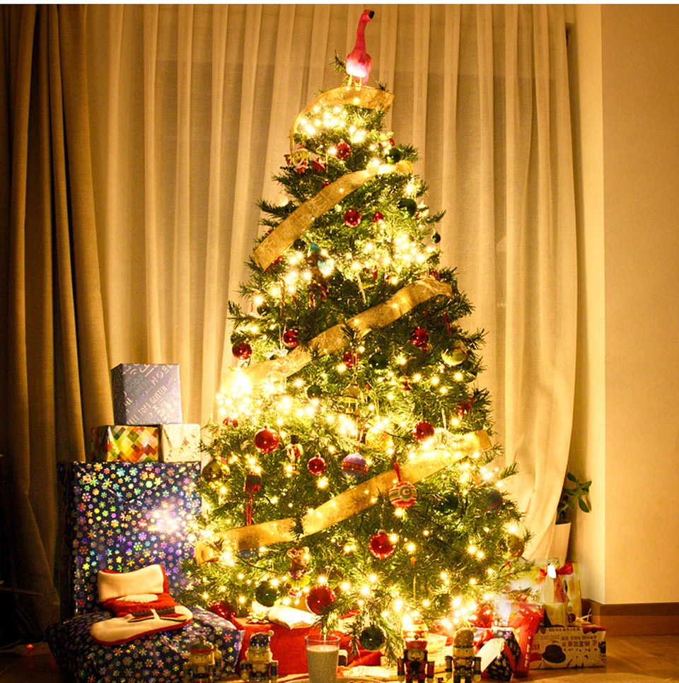 2025 New Year Decoration LED Christmas Light White/Warm/RGB Waterproof Fairy String Lights for Curtain Wedding Party Lighting