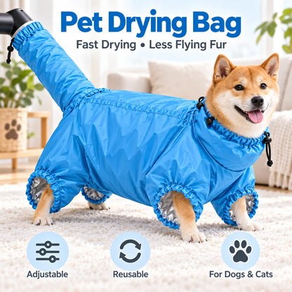 Pet Drying Bag for Dogs Cats Home Grooming Dryer Bag Hair Dryer Cover Fast Drying Anti Flying Fur for Small Medium Large Pets