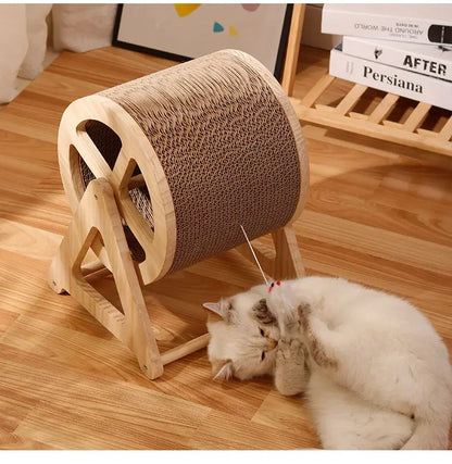 Wood Climbing  Wheel Cat Toy