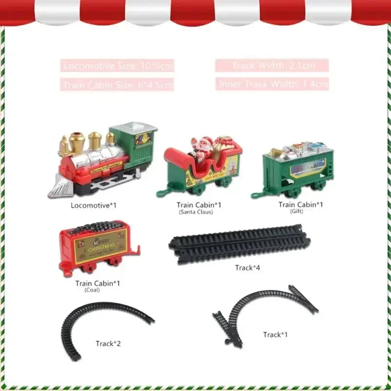 Christmas Train Set Assemble Railway Tracks Toys Decor Christmas Tree Train Gift Toy For Kids Birthday Party Gift Christmas Gift