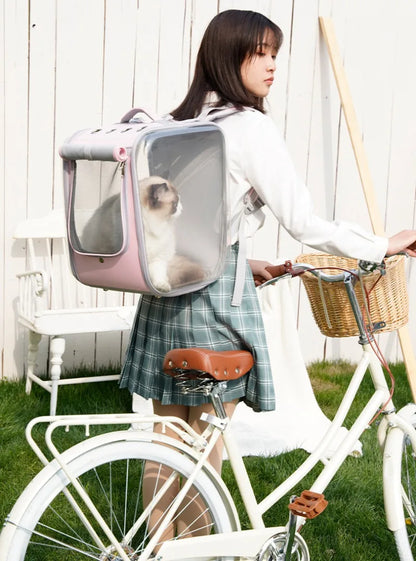 Pet Out Cat Dog Portable Backpack High-capacity Space Capsule Dogs Portable Travel Shoulder Bag Carriers Ventilate Accessories