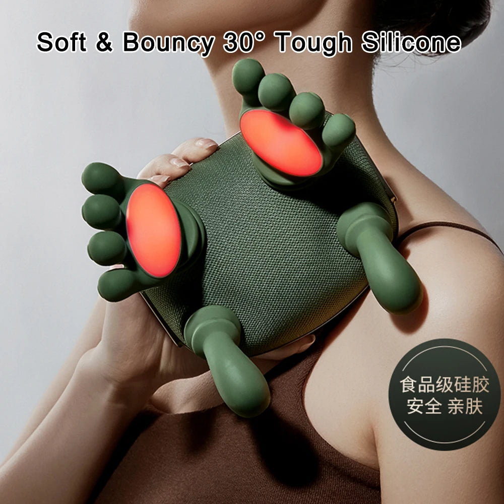 Neck Shoulder Massager Electric Kneading Massager Heated Back Massagers Muscles Massage Pillow Neck Waist Leg Body