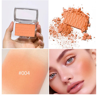 Face Blusher Matte Natural Cheek Tint Brighten Face Pink Red Face Contouring Cosmetics Blush Powder Soft Female Makeup