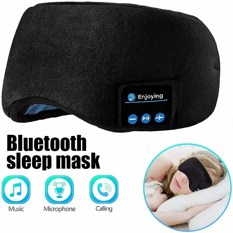 Bluetooth Wireless Headphones Sleeping Eye Mask Earphones Smart Music Sleep Headband Soft Elastic Eye Cover Headset Yoga Travel