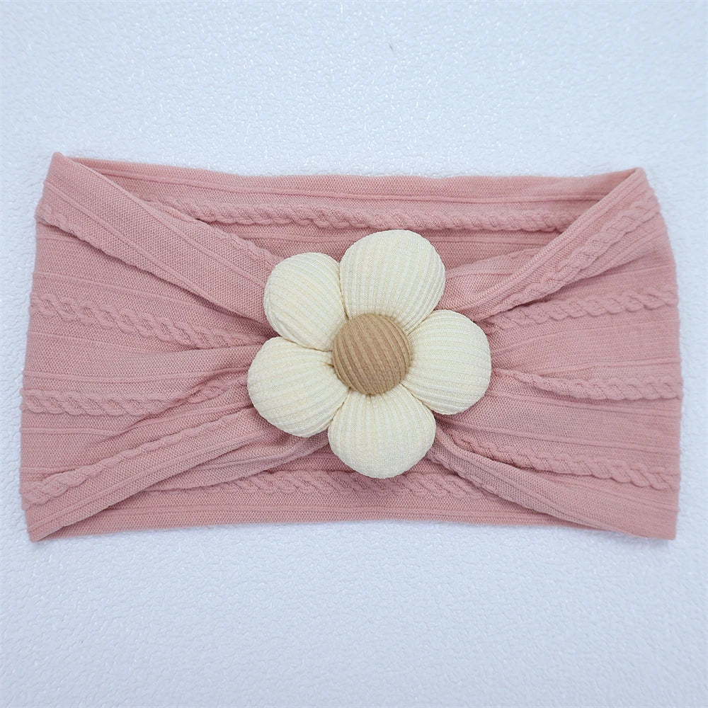 New Flower Nylon Girl Hairband Elastic Soft Baby Headband for Children Turban Headwear for Newborn Baby Kids Hair Accessories