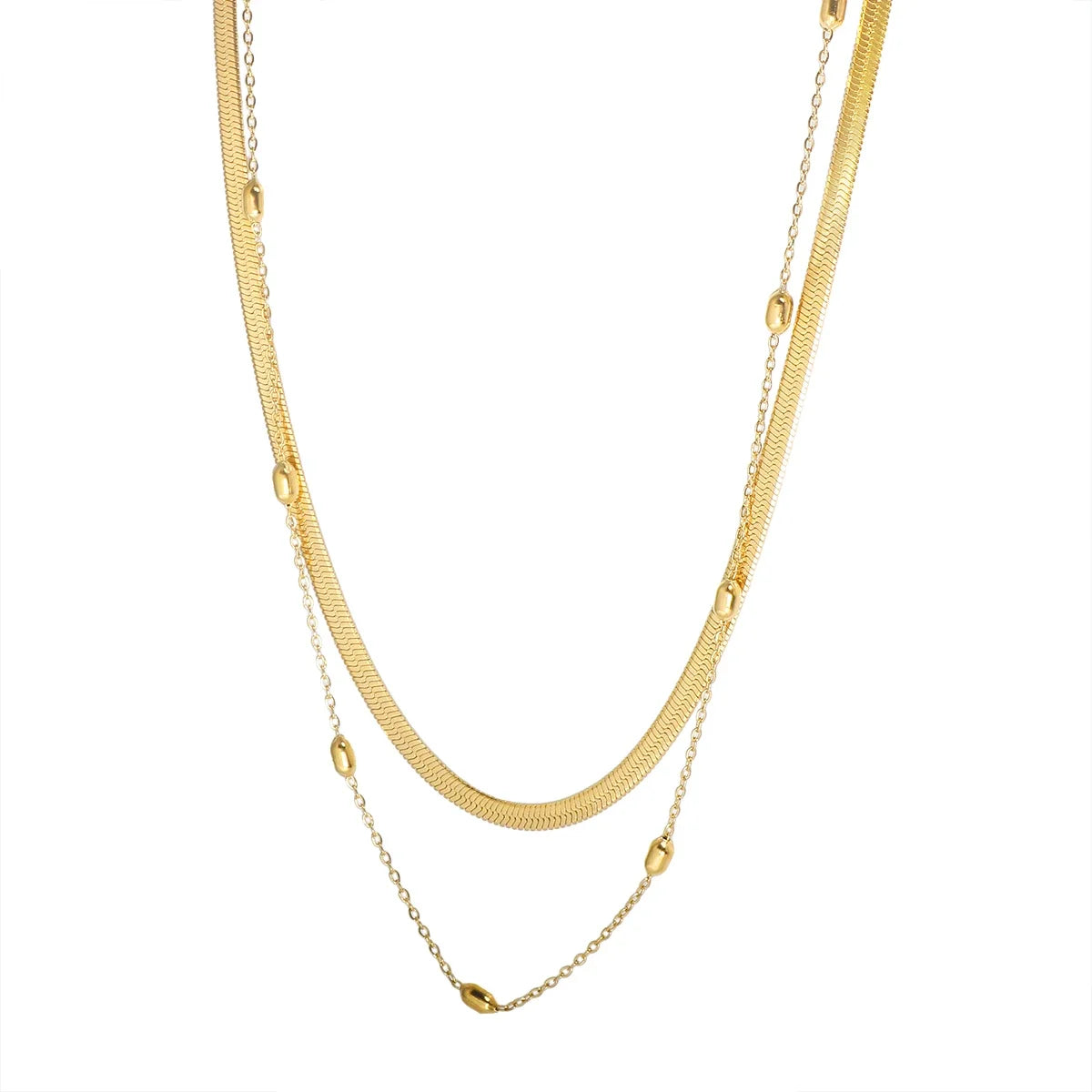 Stainless Steel Vintage Textured Delicate Necklace