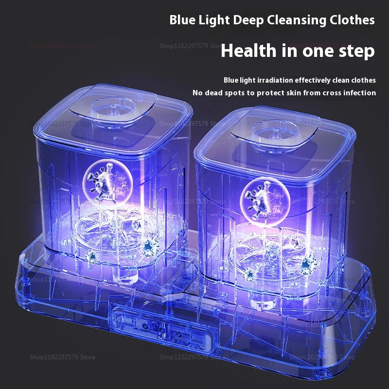 Portable Double-Cup Sock Washing Machine Small Underwear Washing Machine For Home Dormitories Compact No Installation Required