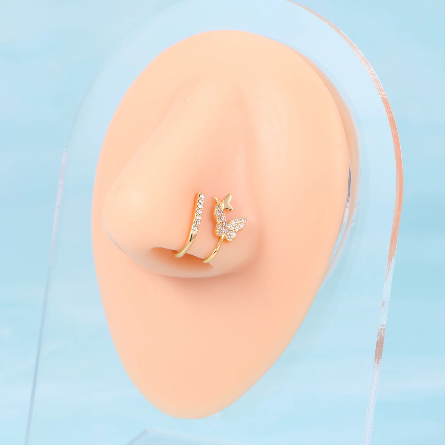 1Pcs Stainless Steel Nose Ring Hoop C Shape Septum Rings Non Piercing Ear Clip Earring Fake Nose RingsWomen Piercing Jewelry