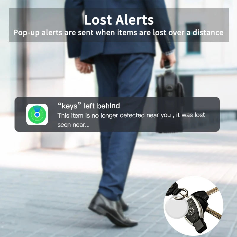 Security Bluetooth GPS Tag Based on iphone Find My app Anti-lose Tracker Sound Locate Message Reminder Alarm Key Finder