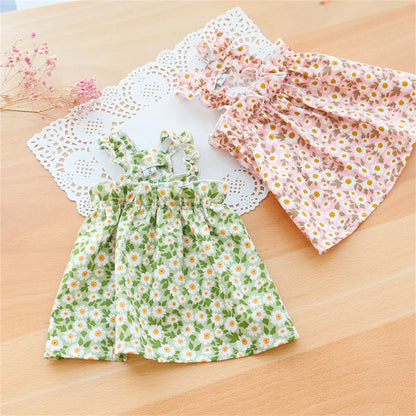 Summer Cotton Sphynx Cat Suspender Skirt Love Flower Pet Princess Dresses for Cats Gotas Katten Kedi Dog Dress mascotas Clothes