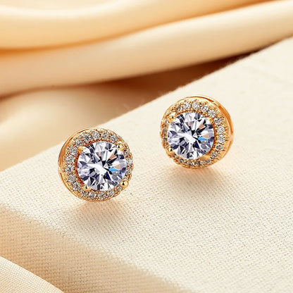 Moissanite Earrings for Women Pass Diamond Test Pen 100%  With Certificate Ear Studs 925 Sterling Silver Fine Jewelry