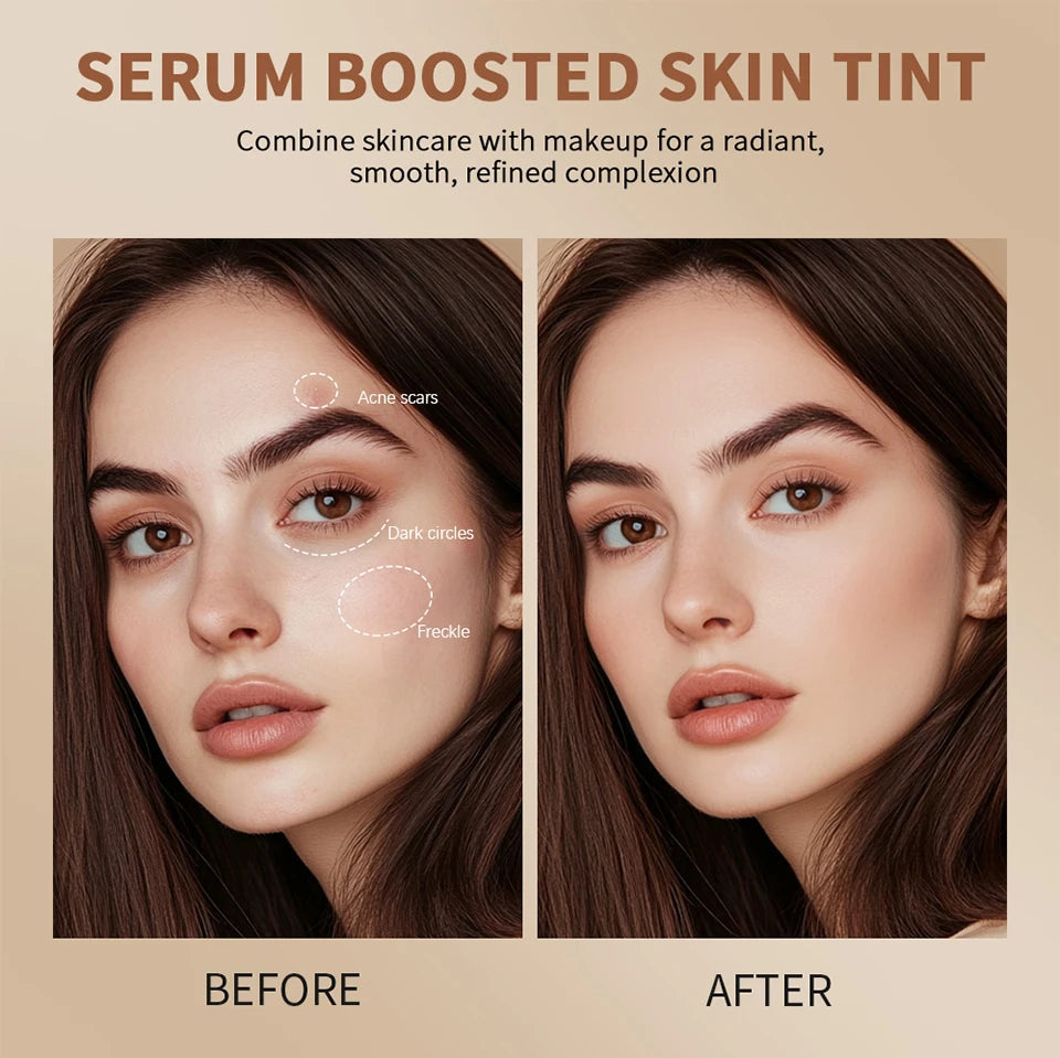 Skin Tint Stick Waterproof Nourishing Solid Tinted Serum Foundation Skin Tint Balm Face Tinted Face Contour Stick Makeup