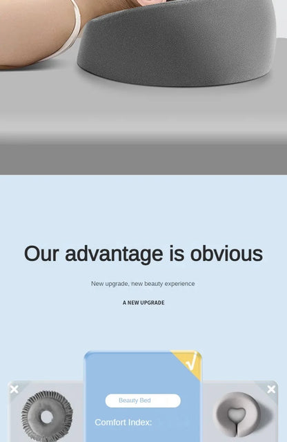 Face Down Pillow Prone Pillow for Prone Face Down Resting Comfort Memory Foam Ergonomics Home Massage Headrest for Beauty Salon