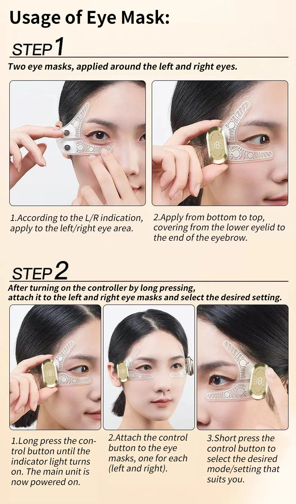 Ems Pulse Microcurrent Eye Care Device Eye Massager To Relieve Fatigue Massage Reduce Dark Circles Eye Swelling Anti-Wrinkle