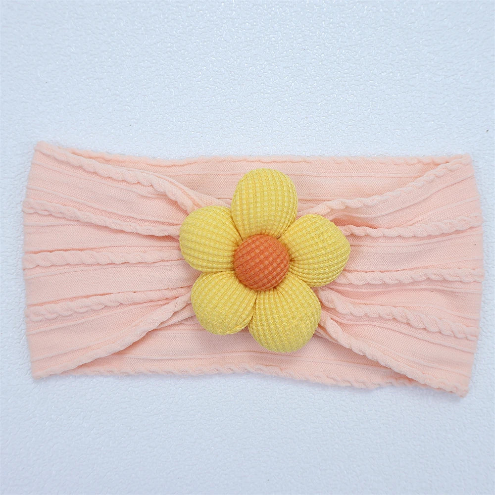 New Flower Nylon Girl Hairband Elastic Soft Baby Headband for Children Turban Headwear for Newborn Baby Kids Hair Accessories