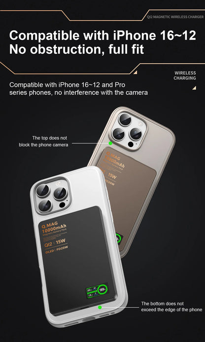 10000mAh Magnetic 3 in 1 Wireless Power Bank 20W USB C Fast Charging External Battery for iPhone 17 16 15 14 Airpods Apple Watch